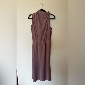 Elegant Mauve Sleeveless Dress